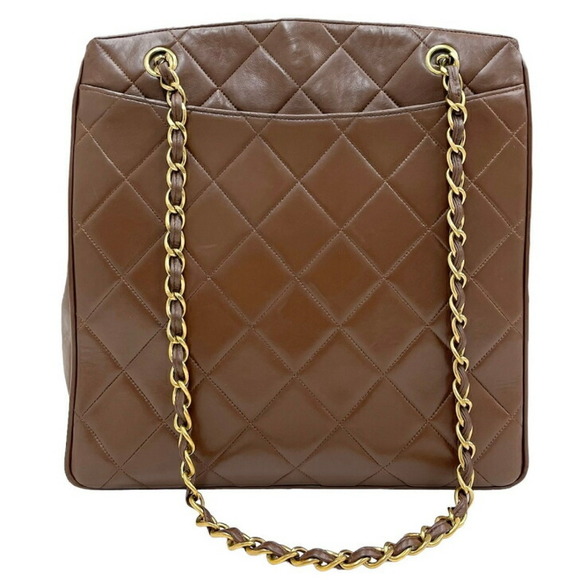 Chanel Lambskin Matelasse Shoulder Brown Bag - Picture 1 of 6